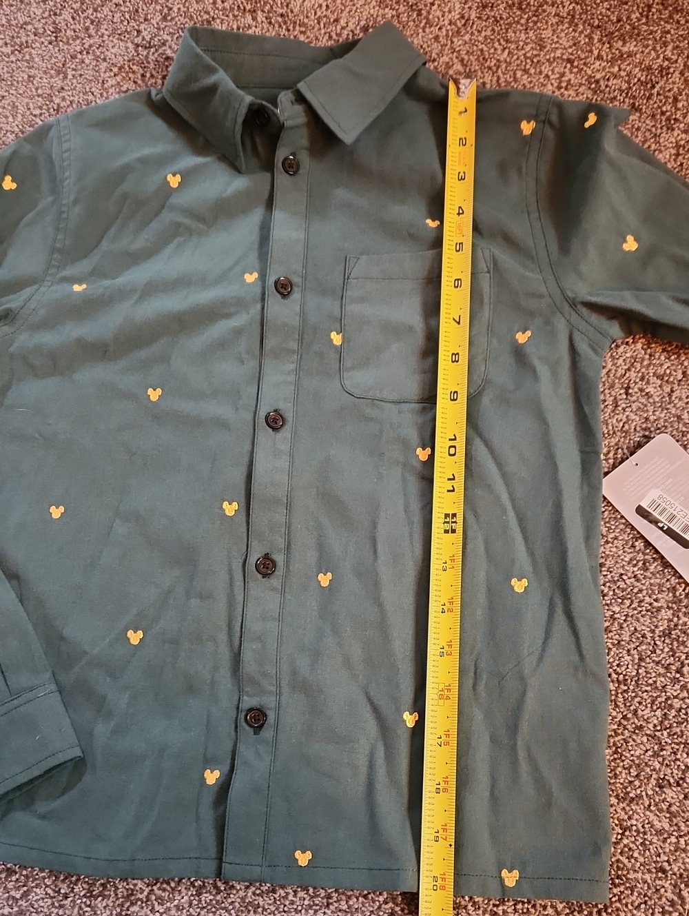 NWT - Disney - Youth Button-Up Shirt - Size Youth Large (11/12) - Picture 7 of 9